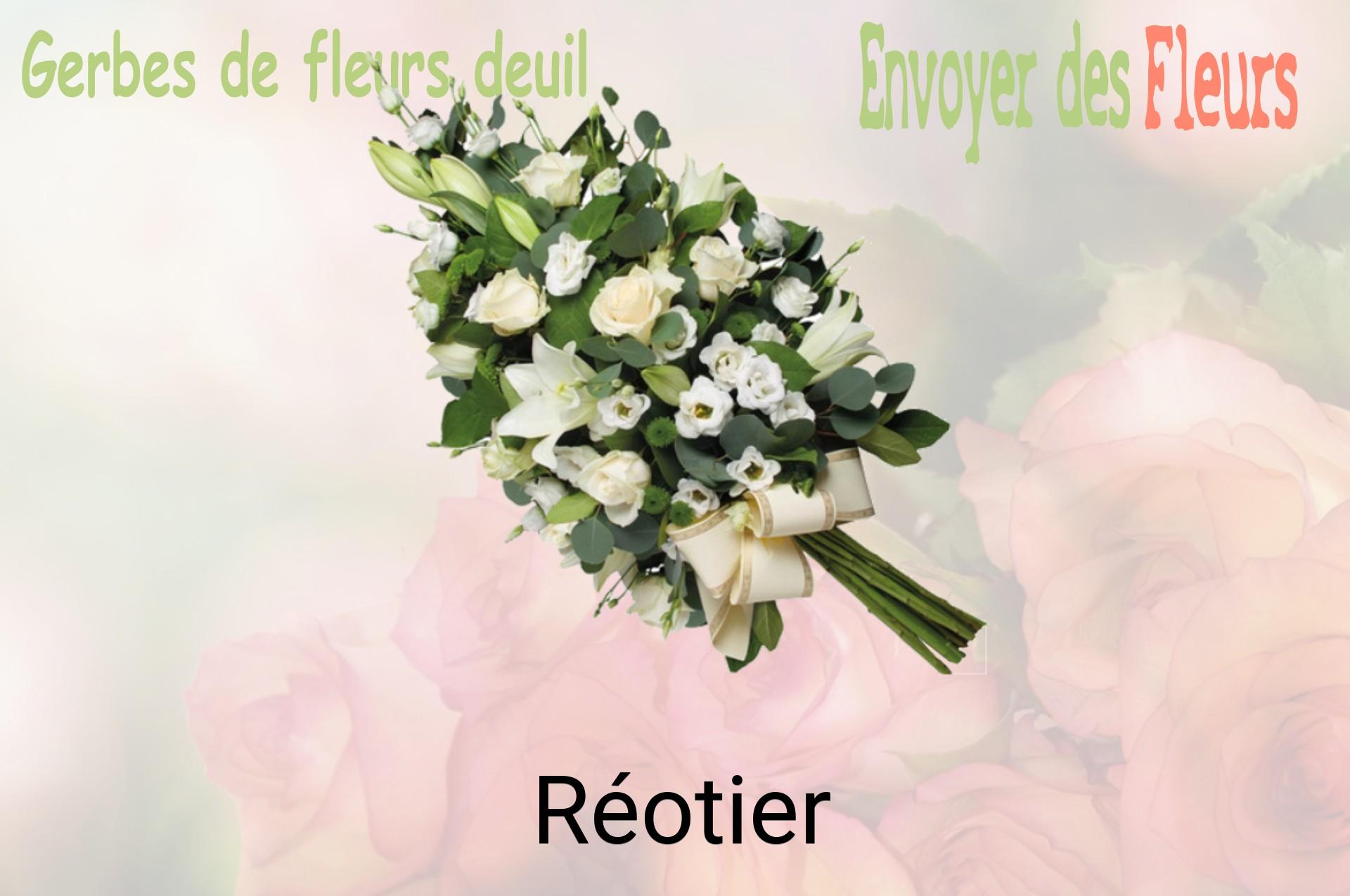 Gerbe de fleurs de deuil livrée à Réotier